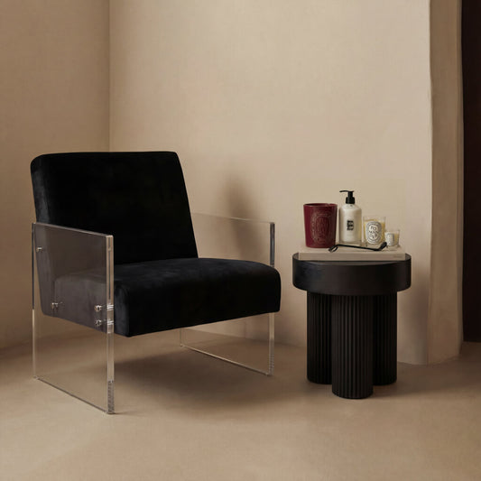 Ridged Side Table - Industrious Decor