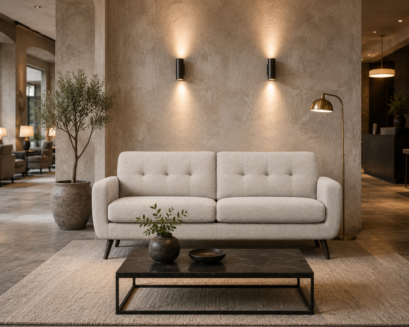 skipton 3 seater stone sofa , crib 5 in stock 