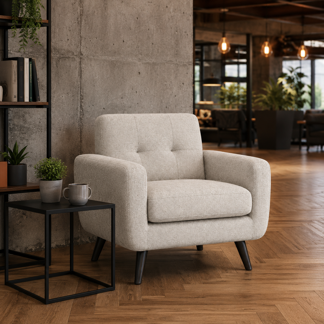 Skipton Armchair in stone — CRIB 5 contract sofa by Industrious Decor