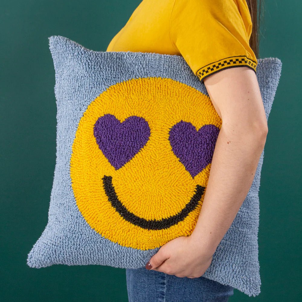 Smile Knitted Cushion - Industrious Decor