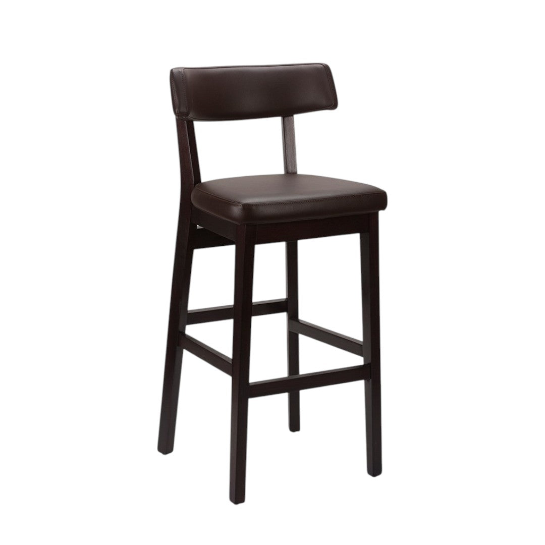 The Soho Bar Stool | Contract Grade | In Stock Dark Brown Wenge Legs - Industrious Decor