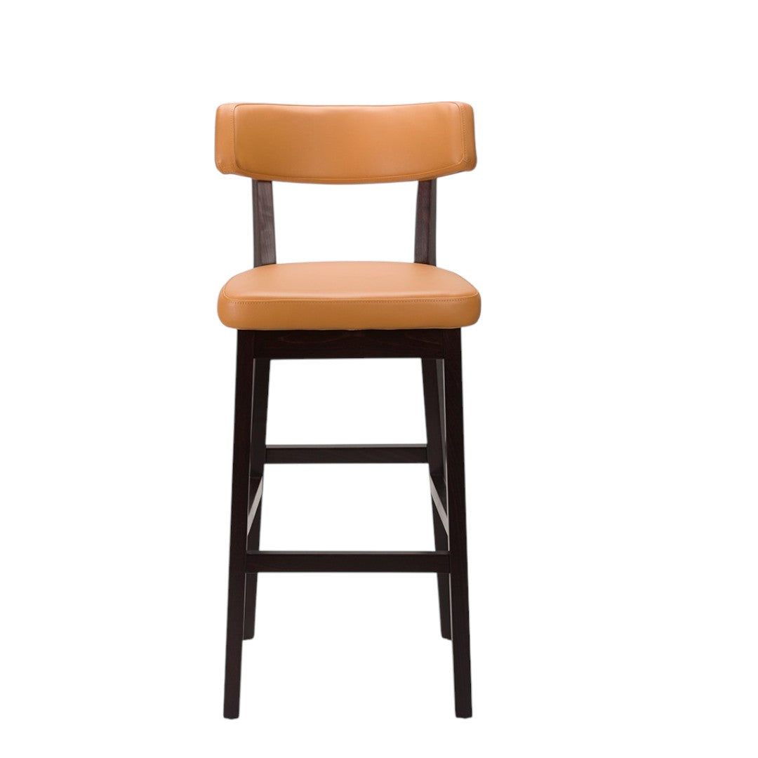 The Soho Bar Stool | Contract Grade | In Stock Ochre Brown Wenge Legs - Industrious Decor