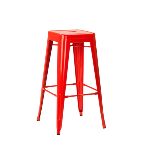 French Bistro High Stool | 25 RAL Colours | Gun Metal | Matt Black | In Stock RAL Colour — Your Choice (7-10 days) - Industrious Decor