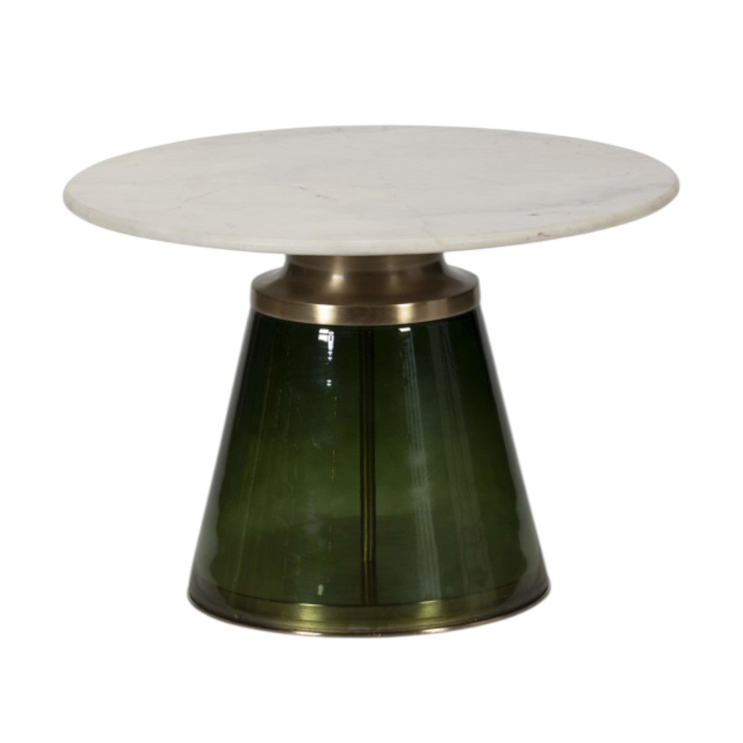 Aurora Marble & Glass Side Table