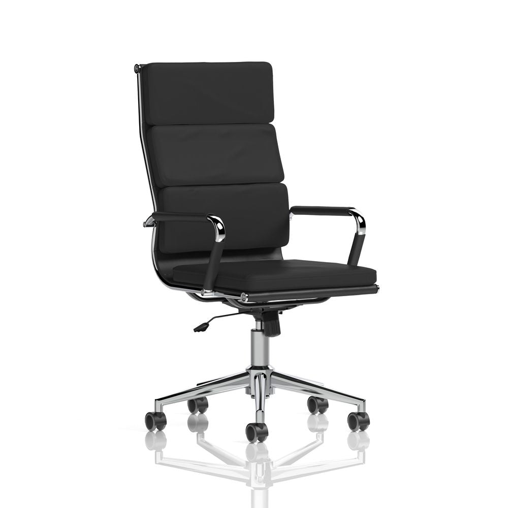Aldermoor High Back Black Leather Executive Office Chair with Arms - Industrious Decor
