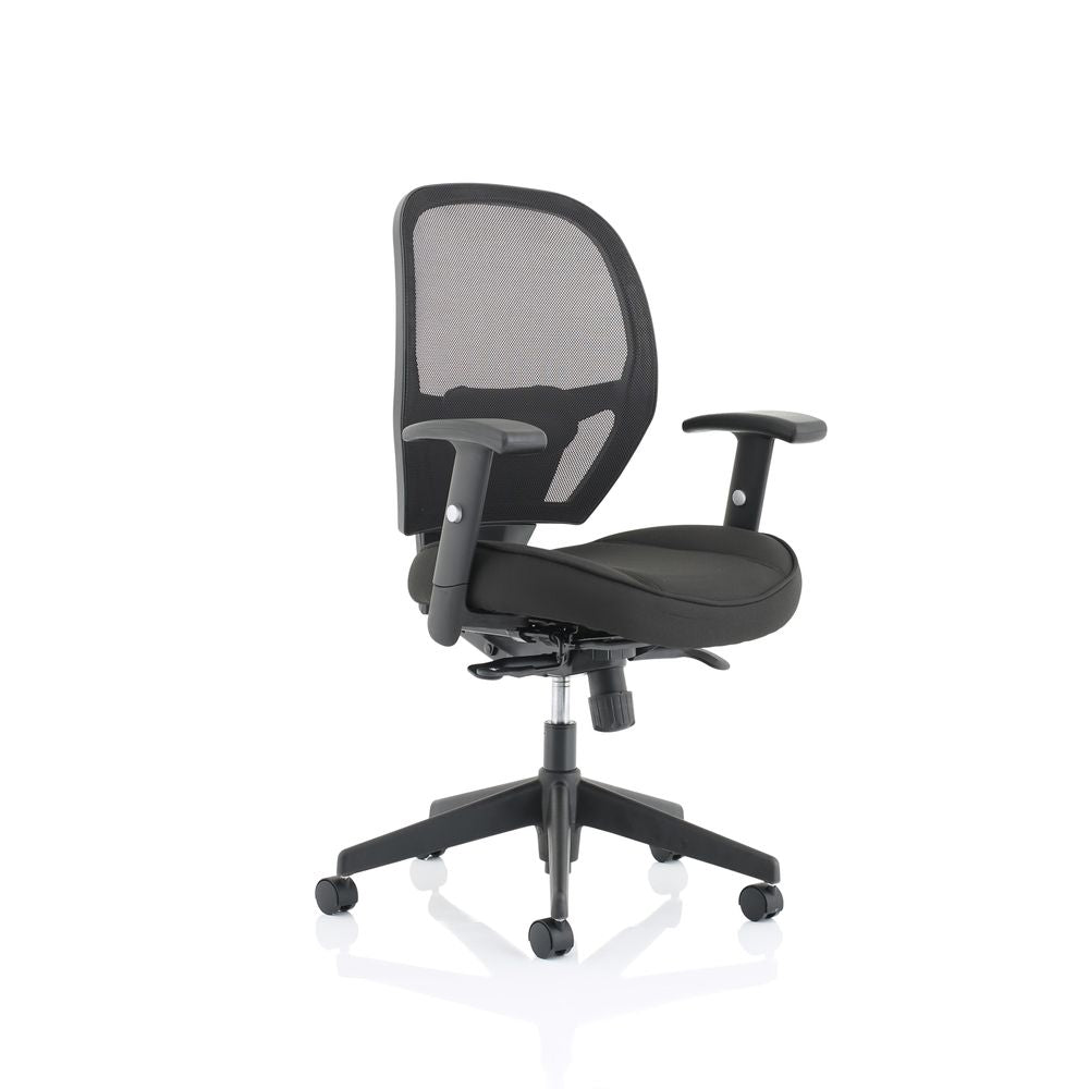 Calder High Back Mesh Task Chair | Synchro Tilt | Adjustable Lumbar & Headrest None - Industrious Decor