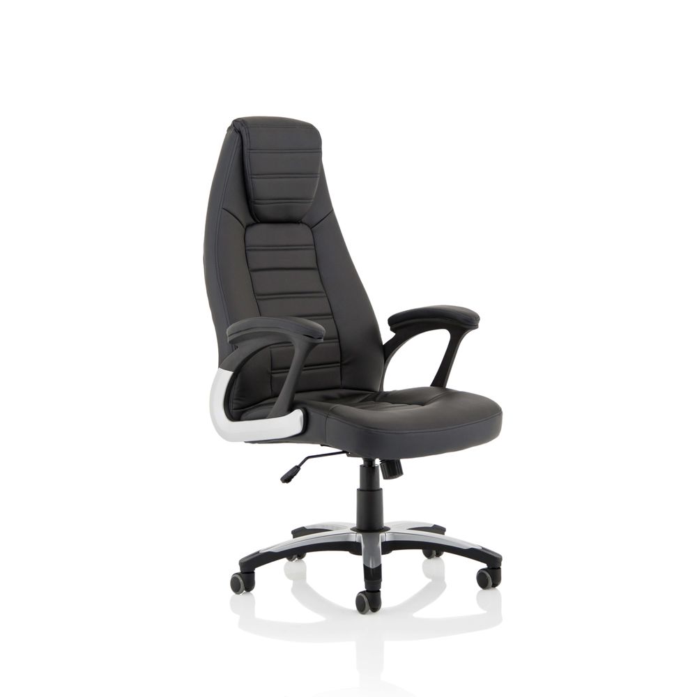 Lanford High Back Black Leather Executive Office Chair - Industrious Decor