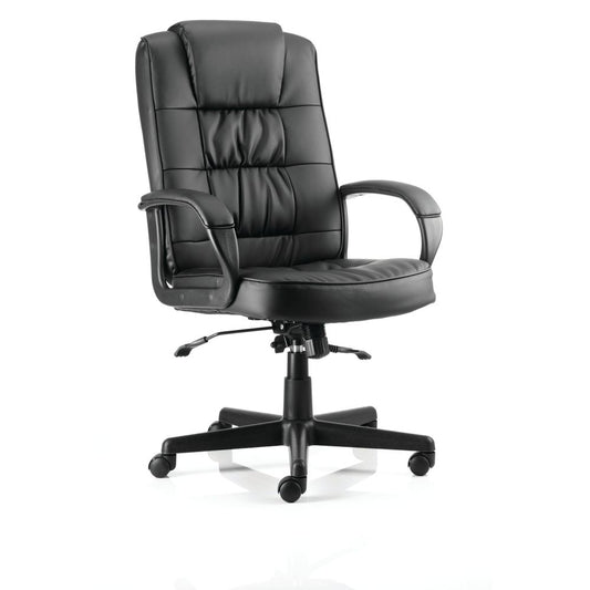 Uxbridge High Back Black Executive Office Chair with Arms - Industrious Decor