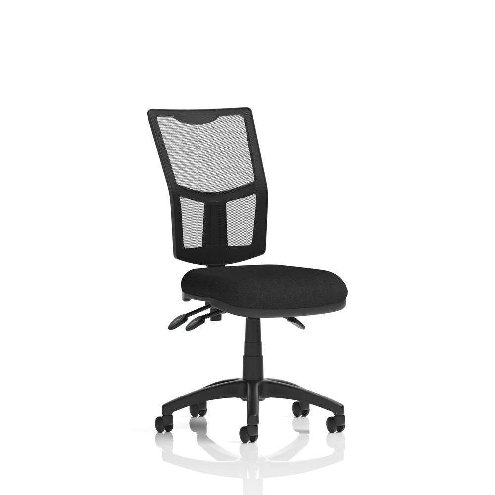 Windham Medium Back Mesh Task Chair | Gas Height | Independent Tilt | Height Adjustable Back Black Fabric - Industrious Decor