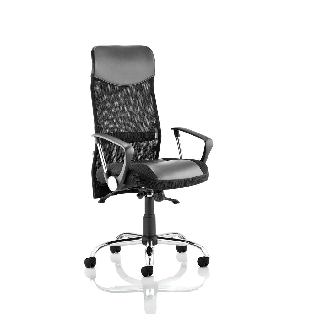 Juniper High Back Black Executive Office Chair with Arms - Industrious Decor