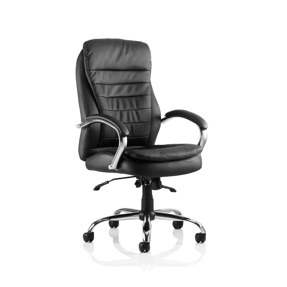 Eastfield High Back Executive Black Leather Office Chair with Arms - Industrious Decor