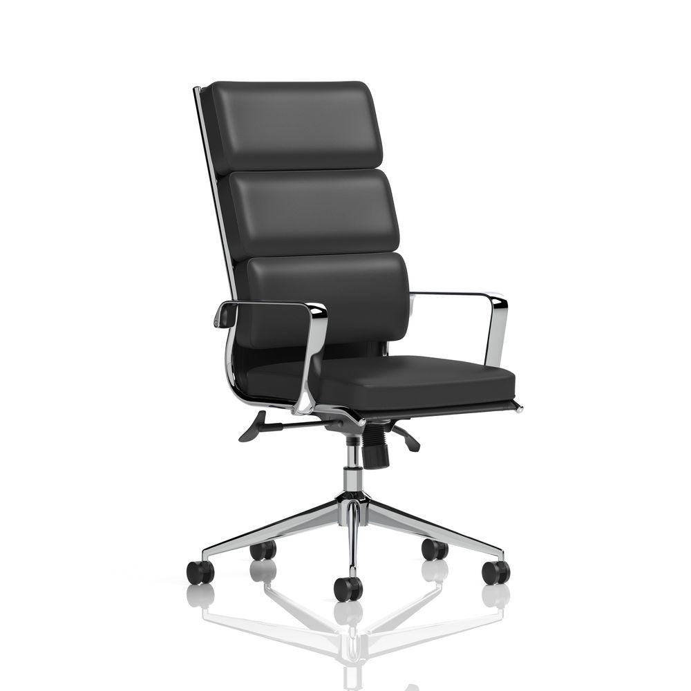 Fallowfield High Back Executive Black Leather Office Chair with Arms - Industrious Decor