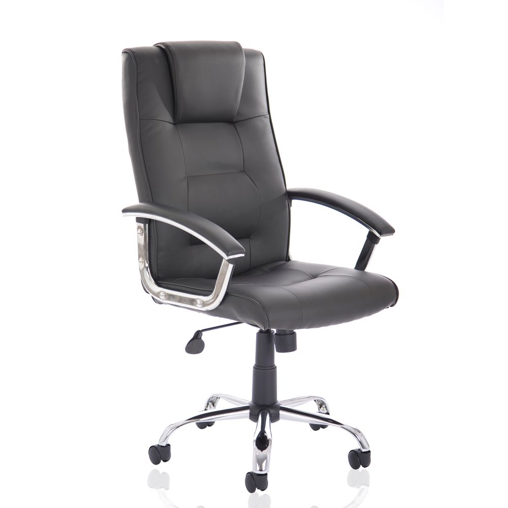 Hartwell High Back Executive Black Leather Office Chair with Arms - Industrious Decor