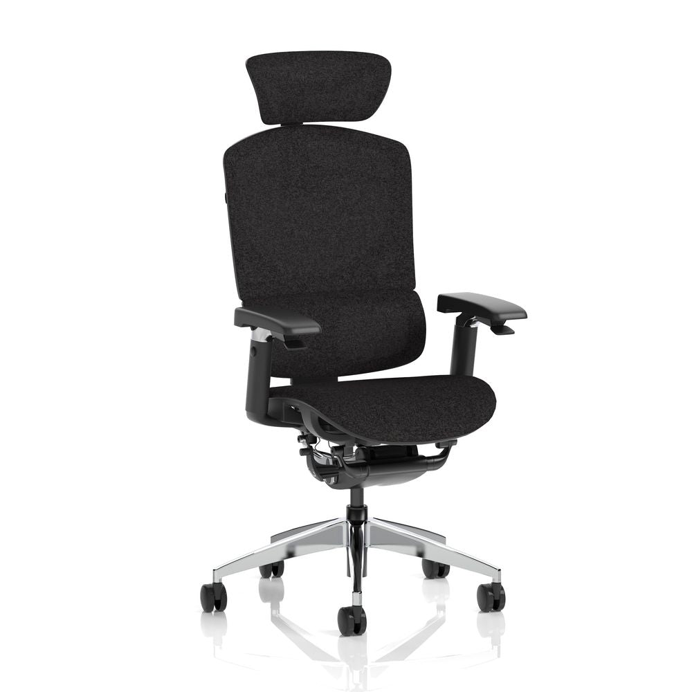 Wexford 24Hr High Back Mesh Ergonomic Task Chair | Synchro Tilt | Anti-Shock | Adjustable Headrest Black Fabrimesh - Industrious Decor