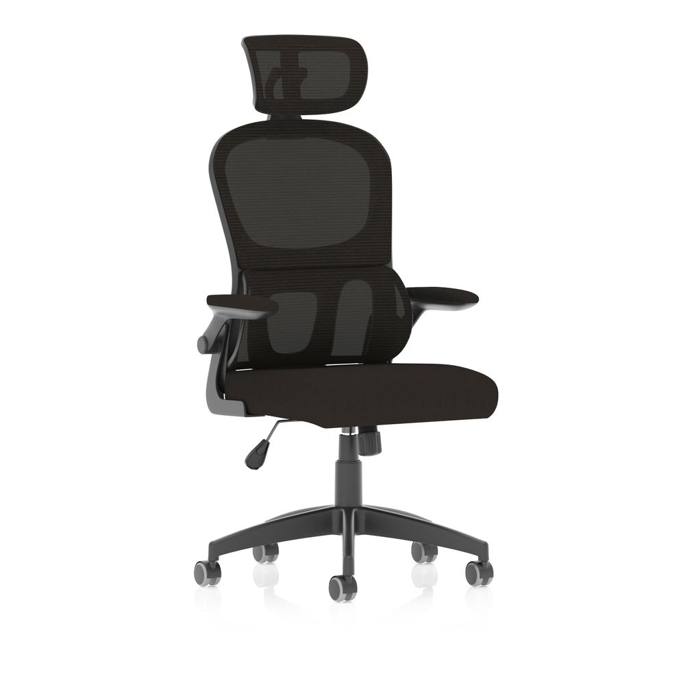 Quillon Task Operator Mesh Back Fabric Seat With Headrest