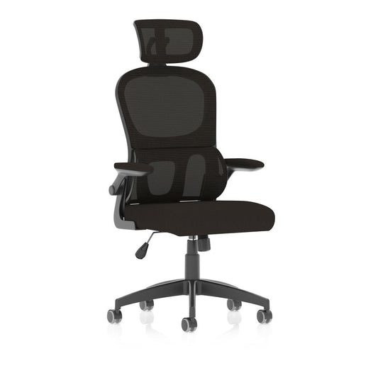 Quillon Task Operator Mesh Back Fabric Seat With Headrest