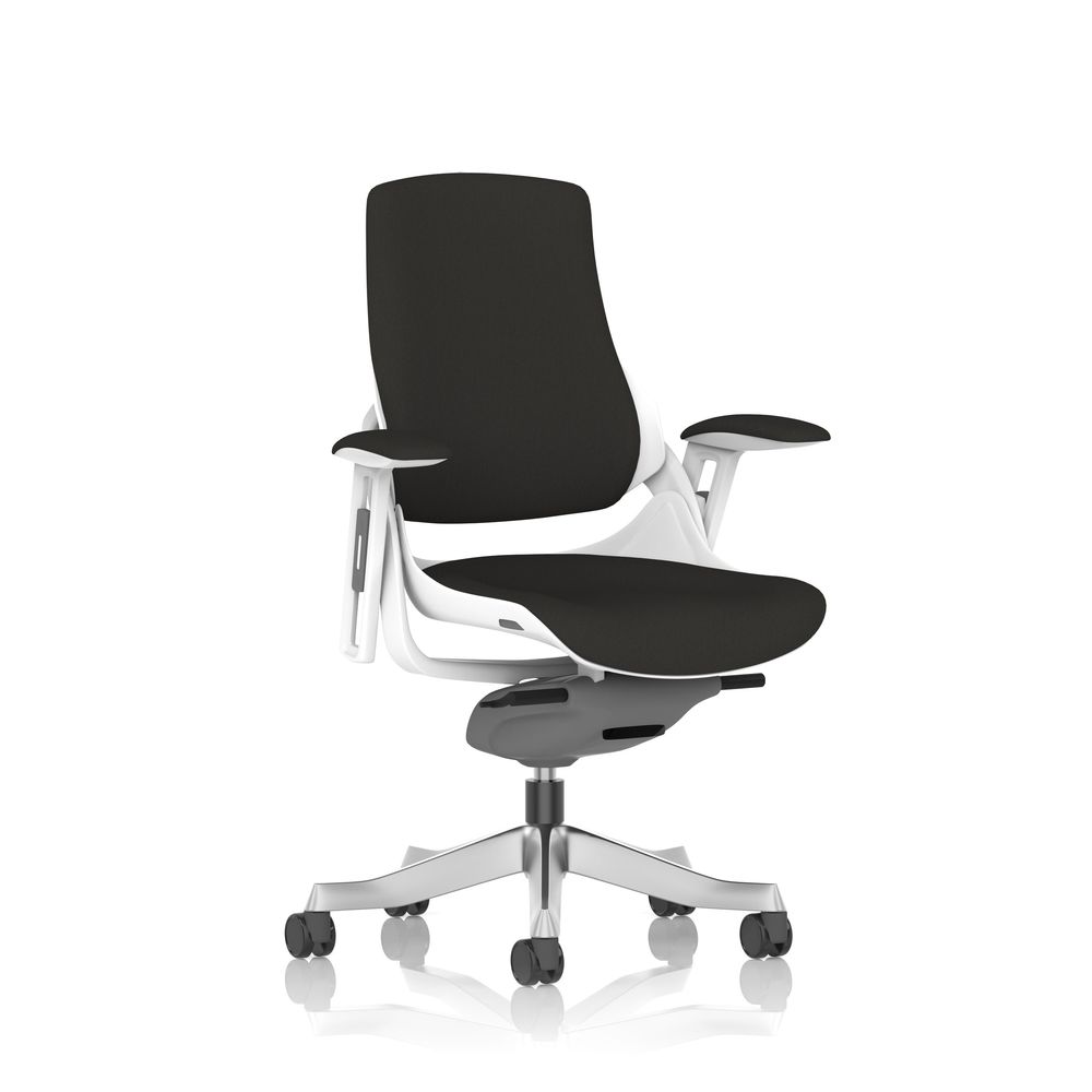 Medbourne High Back White Shell Fabric Executive Office Chair with Arms - Industrious Decor