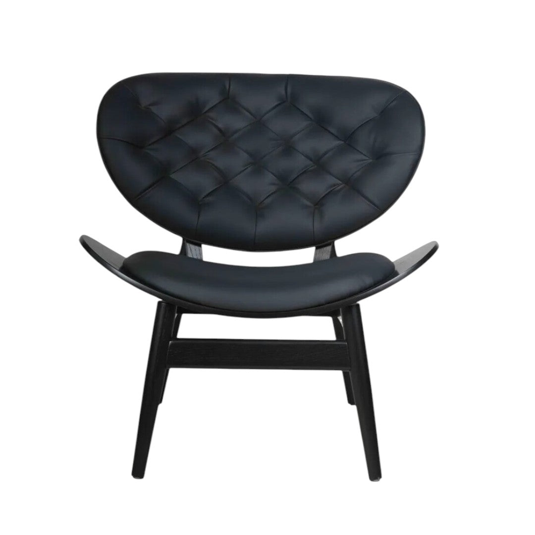 Stirling Lounge Chair | Gentleman's Club Collection Black Faux Black Frame - Industrious Decor